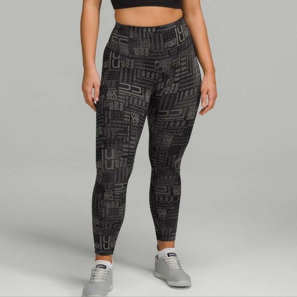 lululemon athletica Pants - Lululemon Wunder Train Contour Fit HR Tight 25" Ombre Black Multi Leggings #220